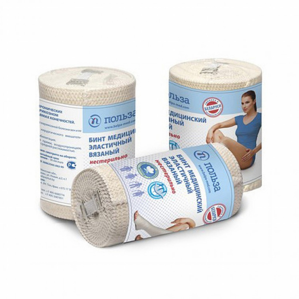 Бинт медицинский вязанный вязаный 3,5мх10см средней растяжки