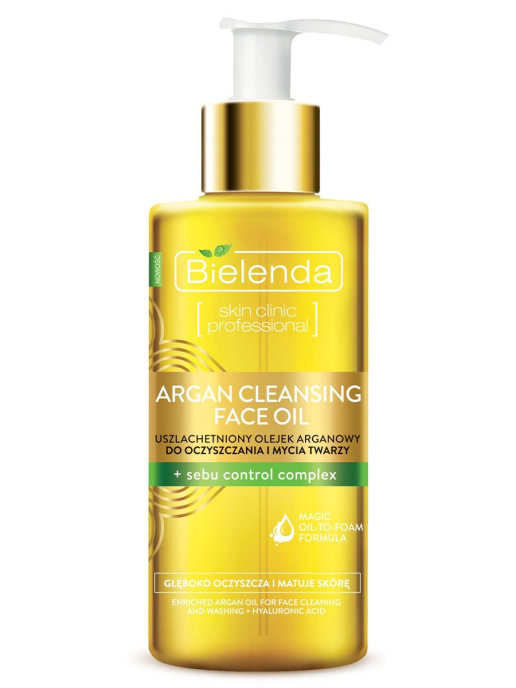 Масло для умывания гидрофильное с Sebu control complex Bielenda Argan Face Oil 140  мл