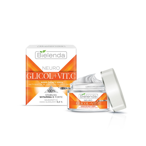 Увлажняющий крем активатор блеска и молодости SPF 20 дневной GLICOL + VIT C Bielenda Neuro 50  мл