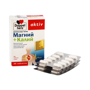 Доппельгерц Магний + Калий таблетки 1,735г N30 Doppelherz