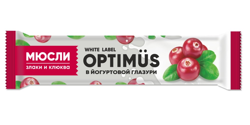 Мюсли «Optimus» Злаки и клюква в йогуртовой глазури Amateg 30  г Мюсли «Optimus» Злаки и клюква в йогуртовой глазури Amateg 30  г