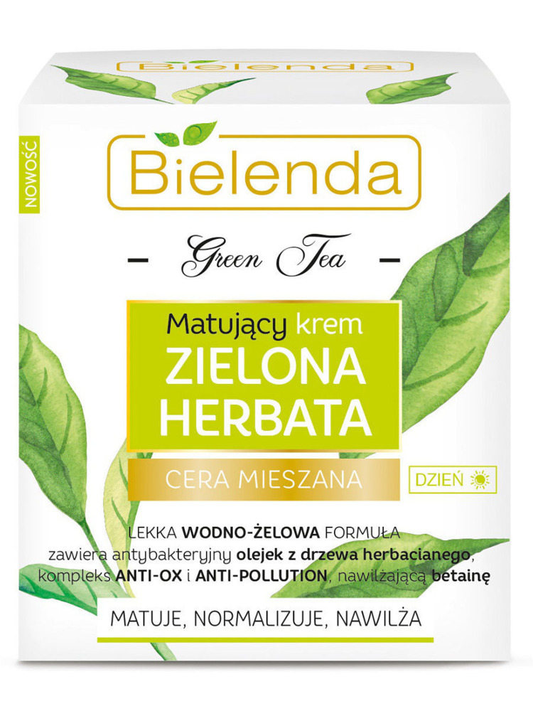 Крем от жирного блеска лица, дневной Bielenda Green Tea 50  мл