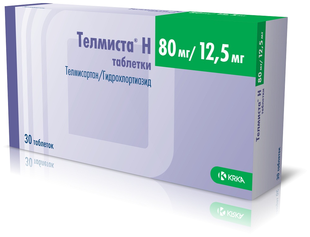 Телмиста Н таблетки 12,5мг/80мг N10*3