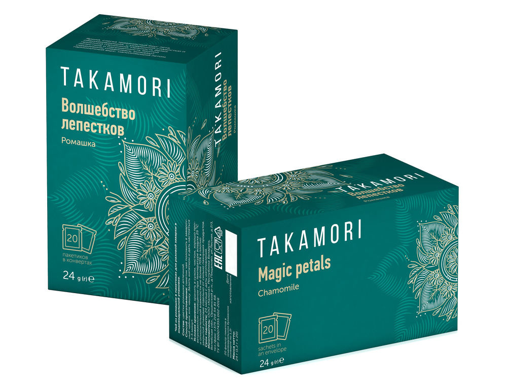 Фиточай из ромашки «Волшебство лепестков» 20 пак. по 1,2г Takamori