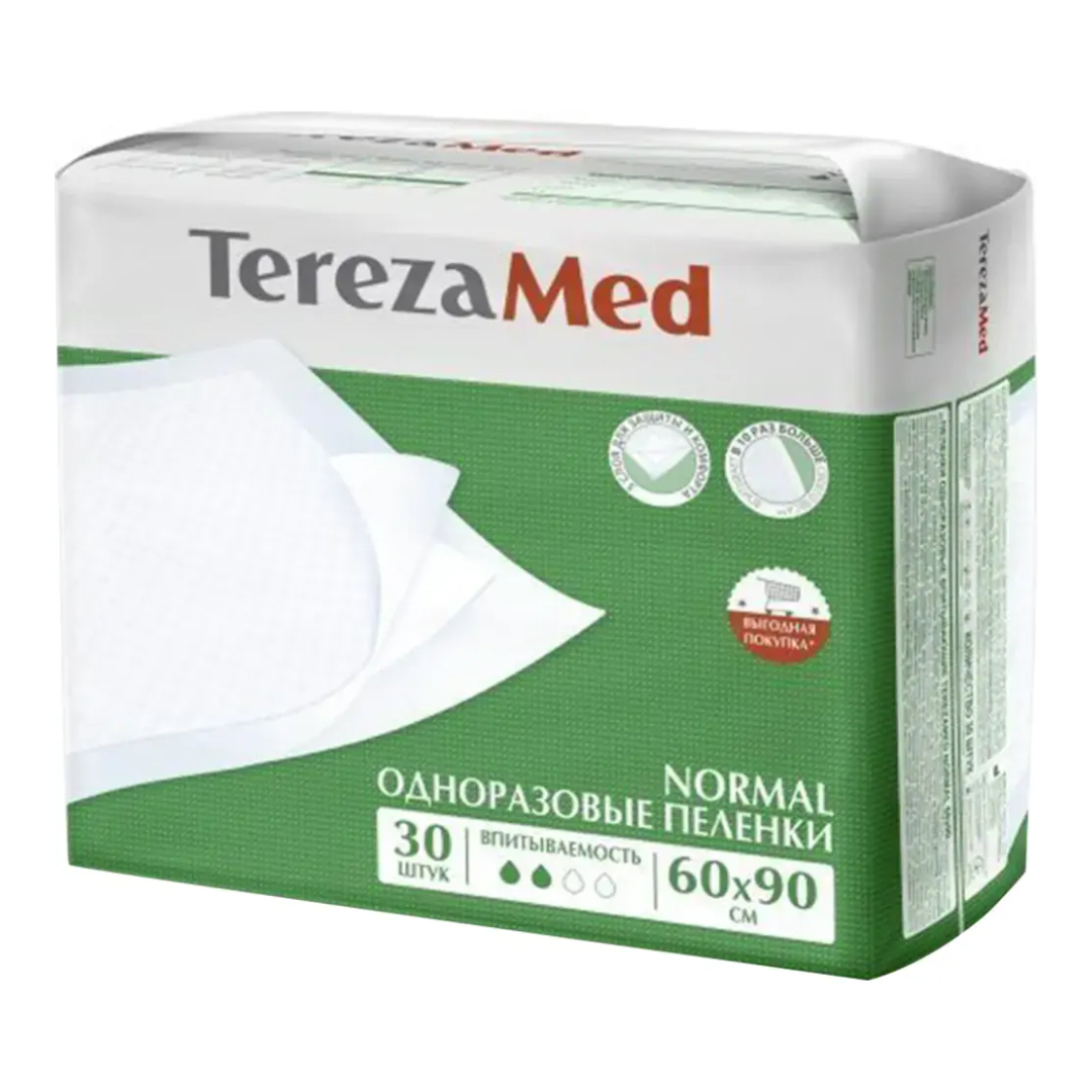 Пеленки впитывающие одноразовые для взрослых Normal 60*90 TerezaMed 30  шт