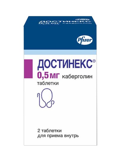 Достинекс таб.0,5мг во фл.№2 в уп.№1 Достинекс таб.0,5мг во фл.№2 в уп.№1