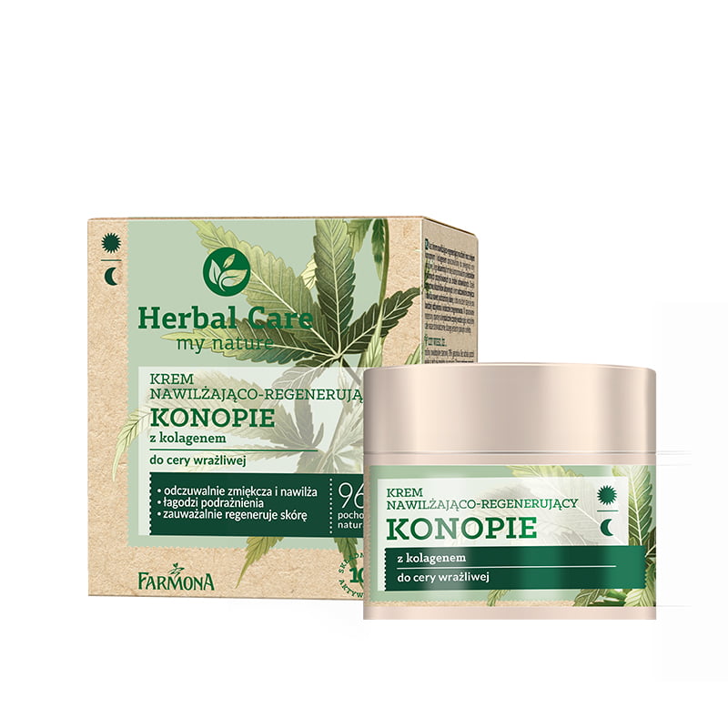 Крем для лица Конопля увлажняющий восстанавливающий на день/ночь Farmona Herbal Care 50  мл