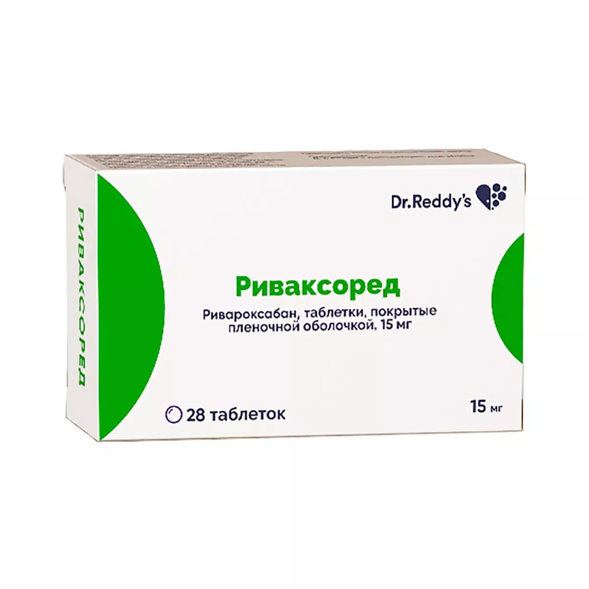Риваксоред таблетки 15мг N28
