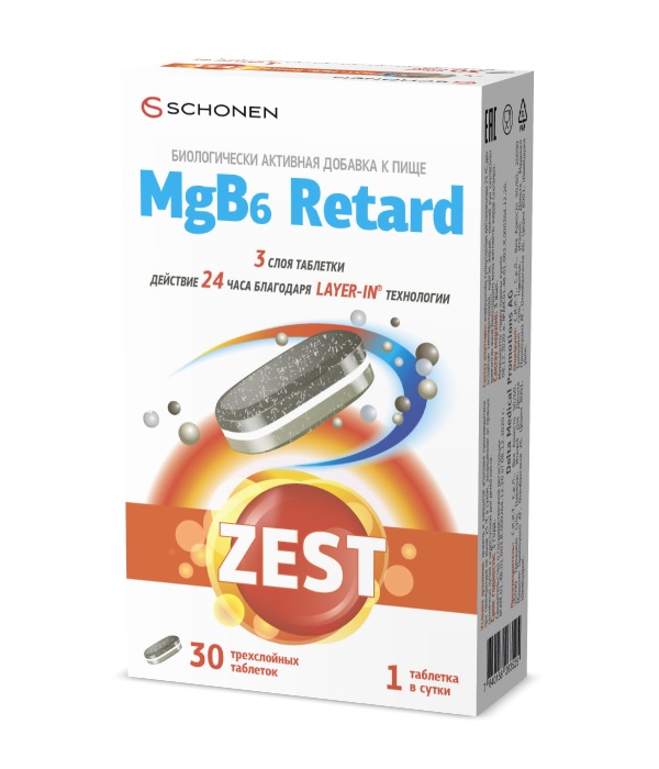 Зест Магний B6 Ретард таблетки N30 ZEST