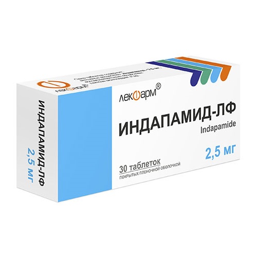 Индапамид-ЛФ таблетки 2,5мг N30