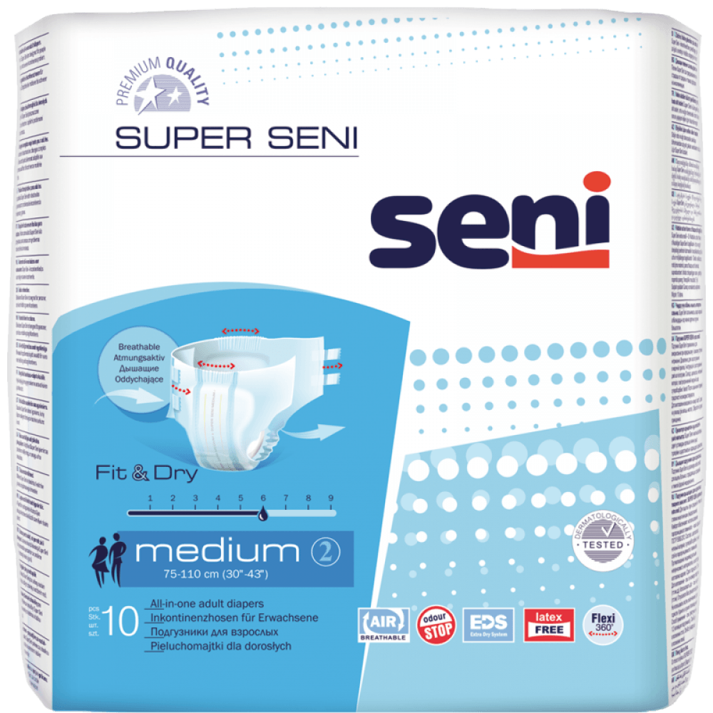 Super Seni Air Подгузники для взрослых Medium Seni 10  шт Super Seni Air Подгузники для взрослых Medium Seni 10  шт
