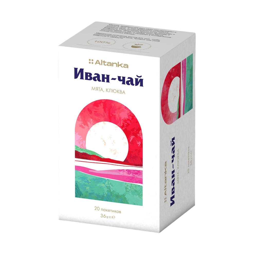 Фиточай «Иван-чай мята, клюква» 20 пак. по 1,8г Altanka Фиточай «Иван-чай мята, клюква» 20 пак. по 1,8г Altanka