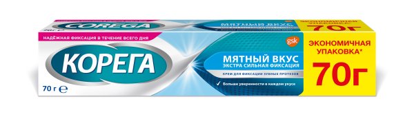 Крем для фиксации зубных протезов Corega ExtraStrong Mint 70  г
