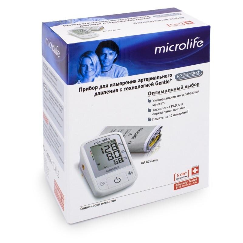 Прибор BP-A2 Basic для изререния артериального давления  электронный Microlife 1  шт