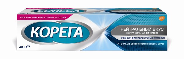 Крем для фиксации зубных протезов Corega Neutral Taste 40  г