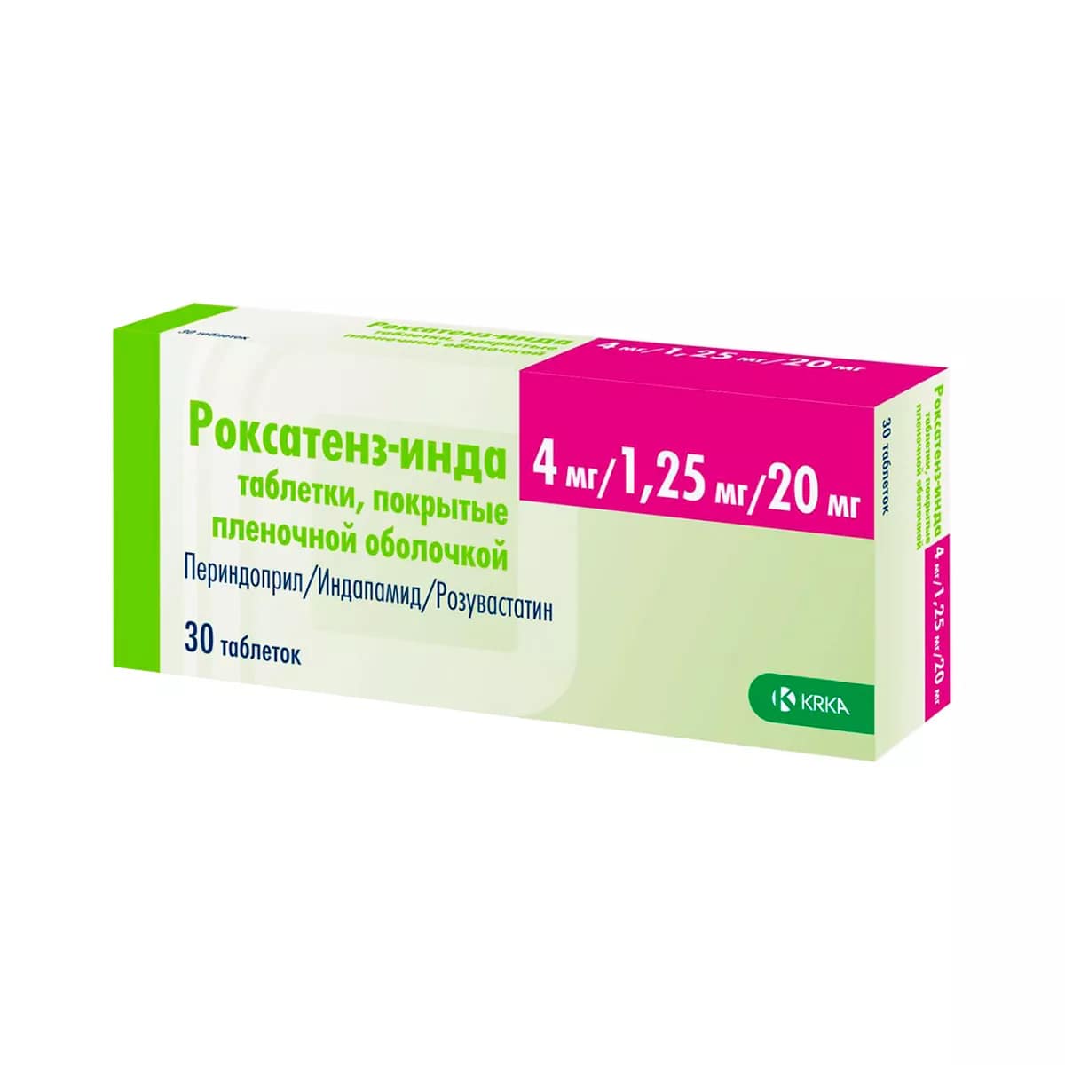Роксатенз-инда таб.п/о 4мг/1,25мг/20мг N10*3