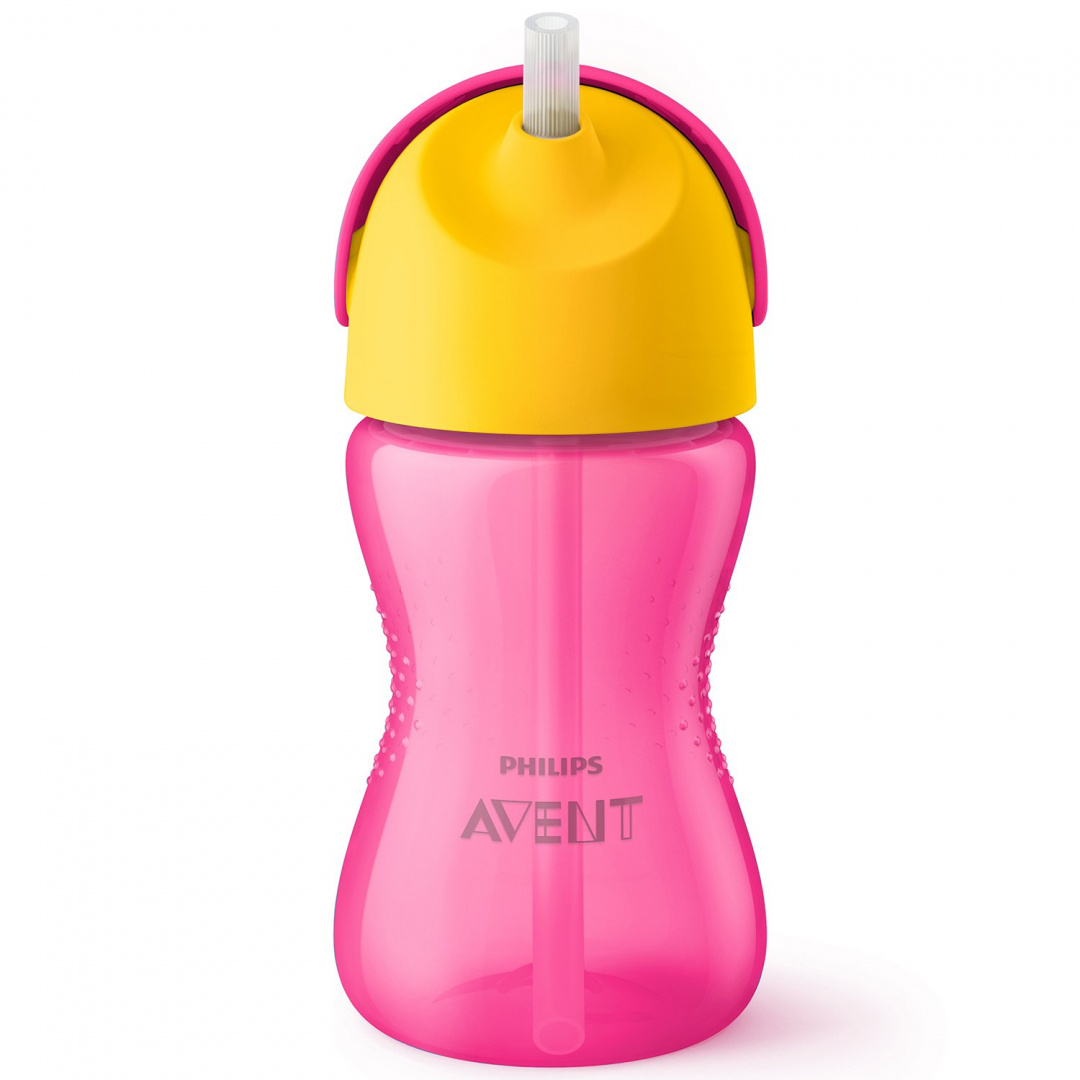 Чашка c трубочкой от 12 месяцев розово-желтый Philips Avent 300 мл Чашка c трубочкой от 12 месяцев розово-желтый Philips Avent 300 мл