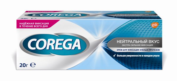 Крем д/фиксации зубных протезов Corega Neutral Taste 20  г