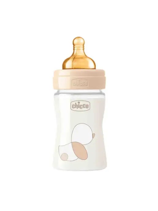 Бутылочка для кормления Original Touch Glass Uni 0мес.+ стеклянная с латексной соской Chicco 240 мл