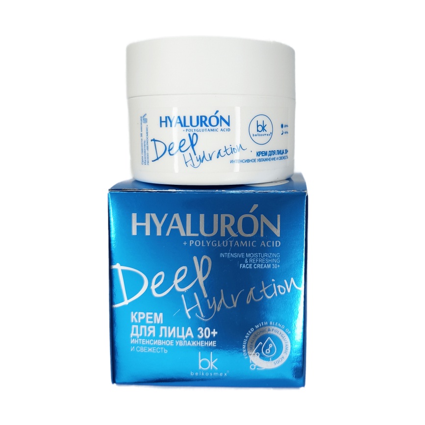 Крем для лица 30+ Интенсивное увлажнение и свежесть Belkosmex Hyaluron Deep Hydration 48  г