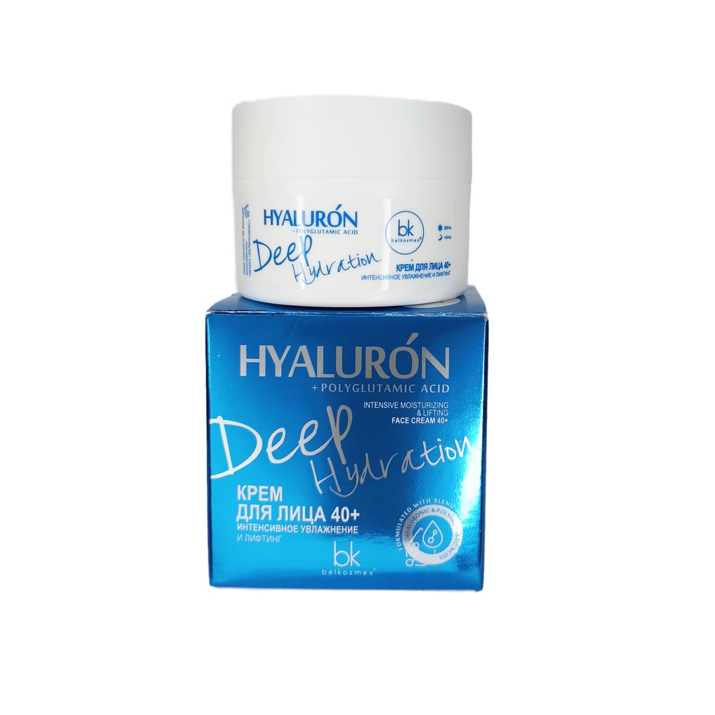 Крем для лица 40+ Интенсивное увлажнение и лифтинг Belkosmex Hyaluron Deep Hydration 48  г