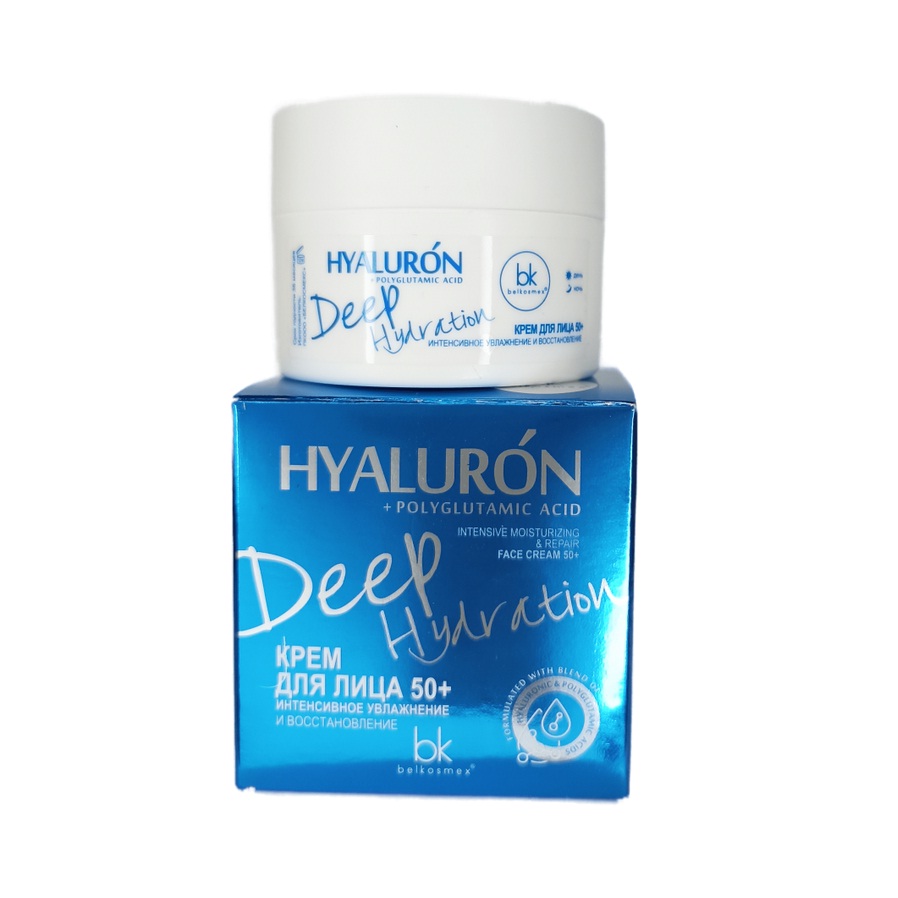 Крем для лица 50+ Интенсивное увлажнение и восстановление Belkosmex Hyaluron Deep Hydration 48  г
