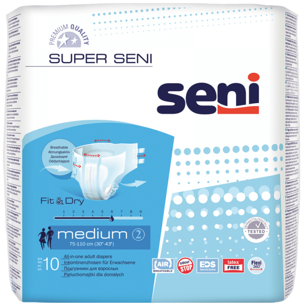Подгузники для взрослых Medium Seni 10  шт Подгузники для взрослых Medium Seni 10  шт