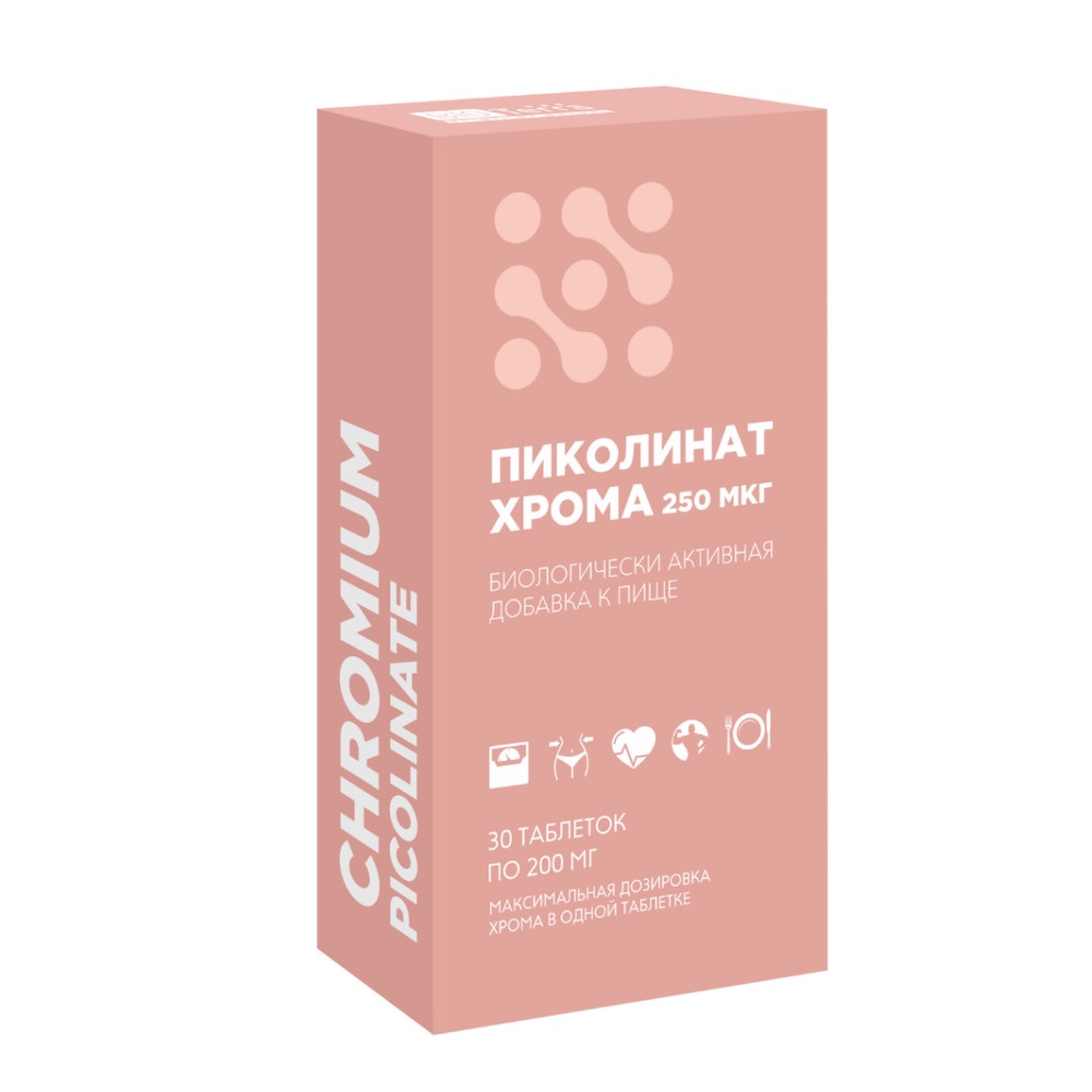 Пиколинат хрома 250мкг таблетки 200мг N30 BIOTerra