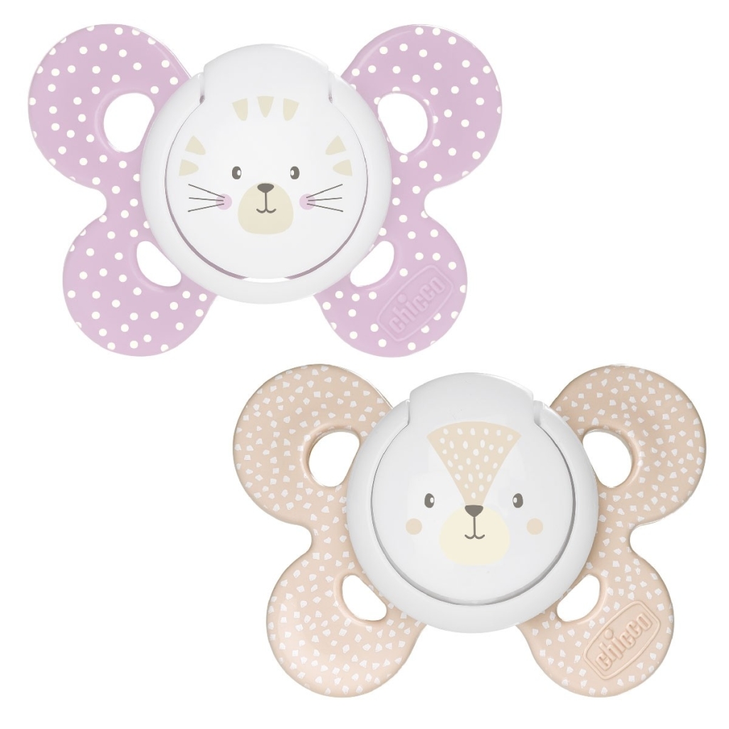 Пустышка силиконовая Тигренок/Бельчонок для девочки 6-16мес Chicco PhysioForma 2  шт Пустышка силиконовая Тигренок/Бельчонок для девочки 6-16мес Chicco PhysioForma 2  шт