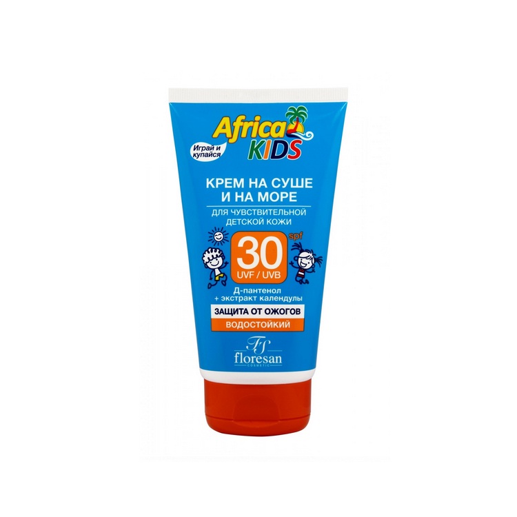 Крем для защиты от солнца на суше и море детский SPF30 Floresan Africa Kids 150  мл
