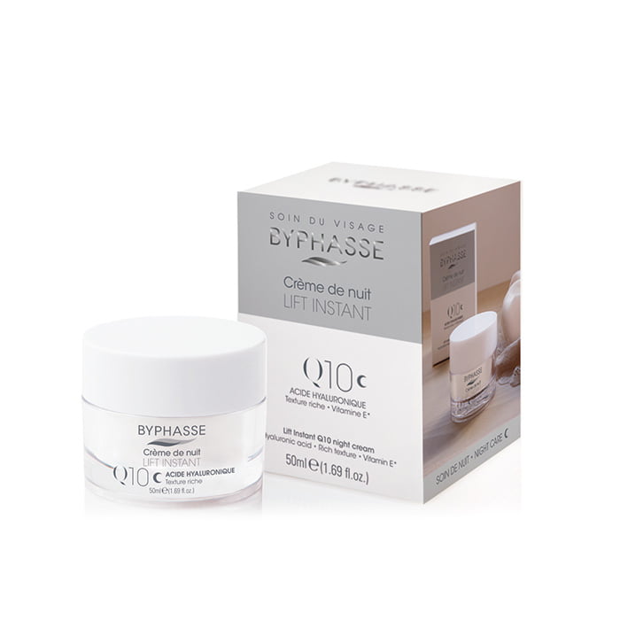 Крем для лица Q10 Lift Instant мгновенный лифтинг ночной с гиалуроновой кислотой и витамином Е Byphasse 50 мл Крем для лица Q10 Lift Instant мгновенный лифтинг ночной с гиалуроновой кислотой и витамином Е Byphasse 50 мл
