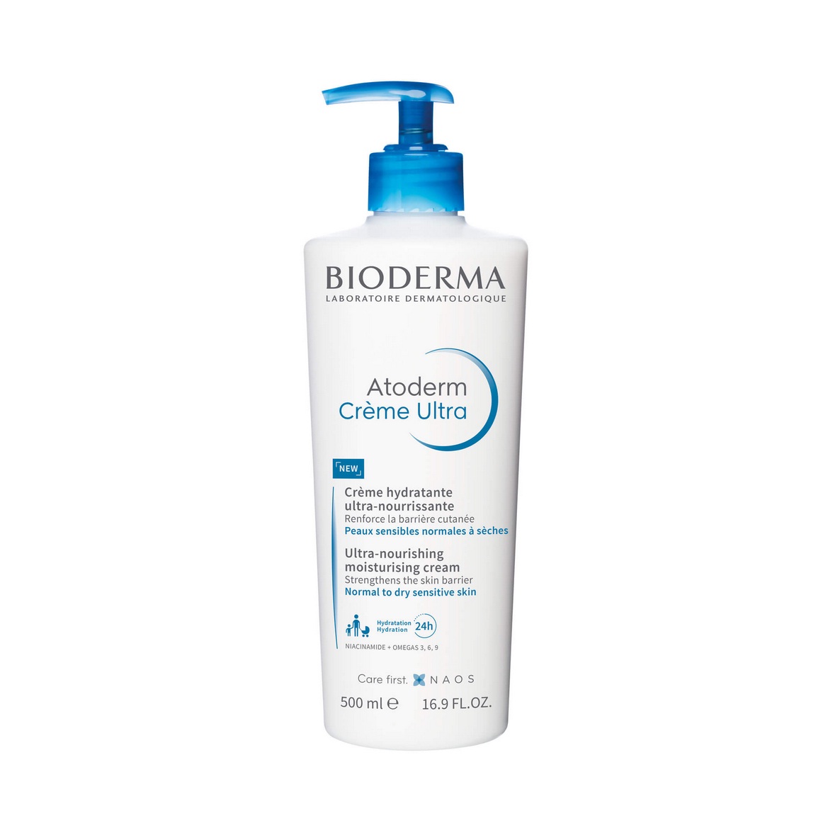 Крем с помпой для сухой кожи Ultra Bioderma Atoderm 200  мл
