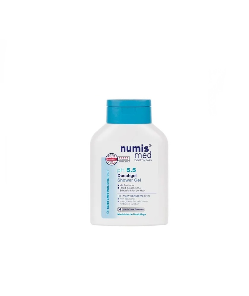 Гель для душа pH 5,5 для чувствительной кожи с пантенолом Numis med 200  мл