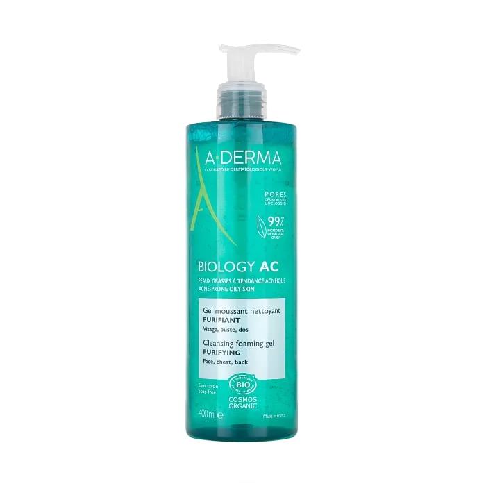 Гель пенящийся очищающий A-Derma Biology AC 400  мл