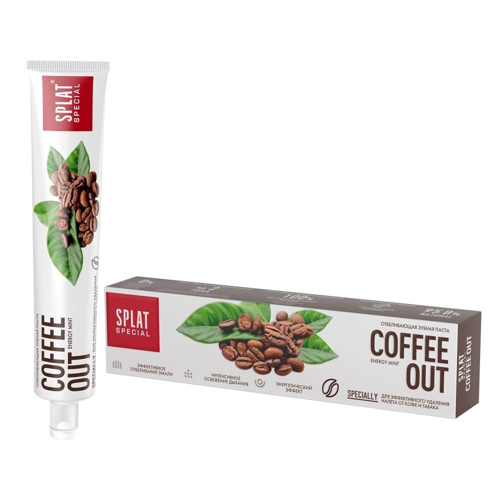 Зубная паста Cofee Out Удаление налета от кофе и табака Splat Special 75  мл