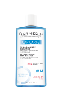 Шампунь Sebu-Balance восстанавливающий микробиом кожи головы Dermedic Capilarte 300  мл