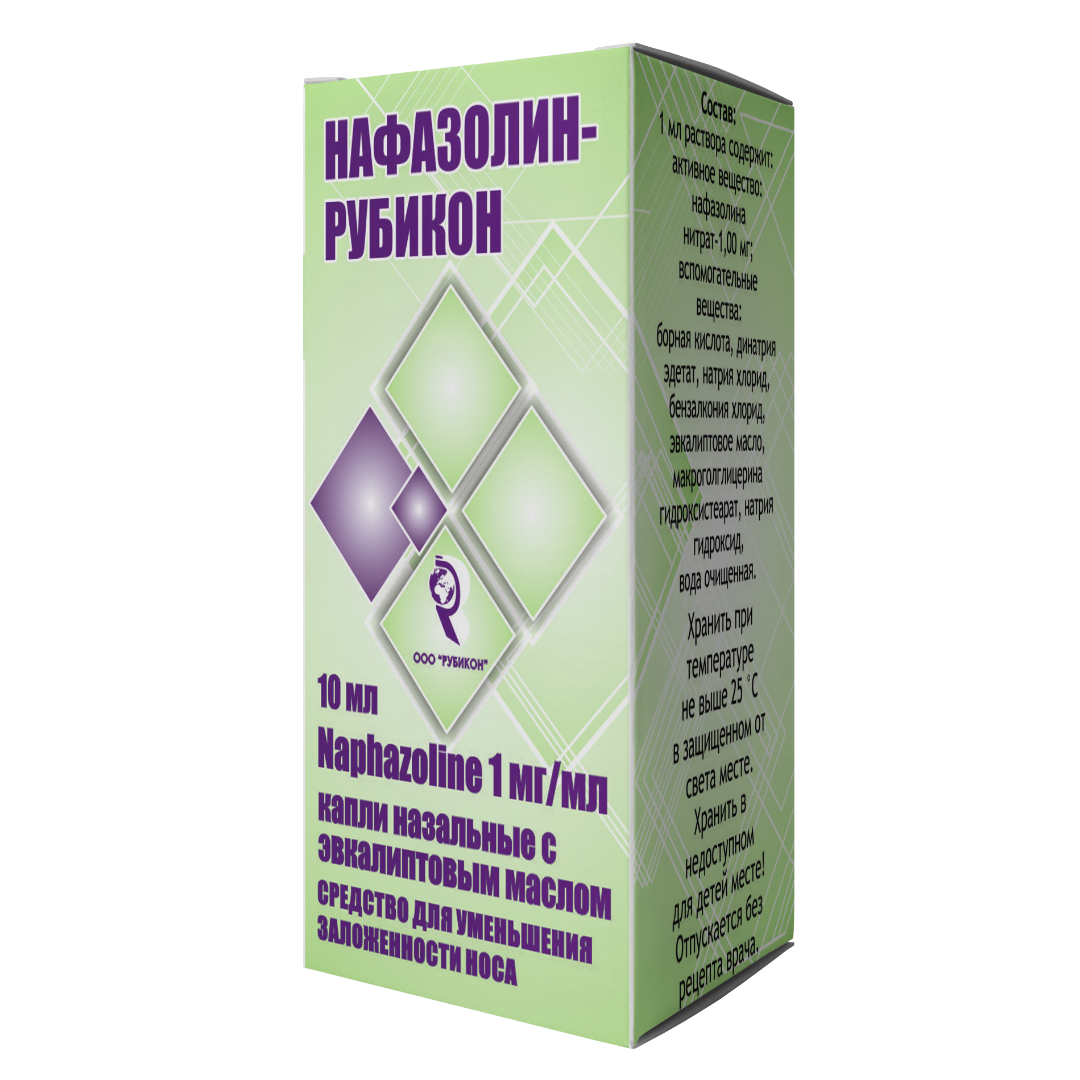 Нафазолин-Рубикон капли назальные с эвкалиптовым маслом 1мг/мл 15мл