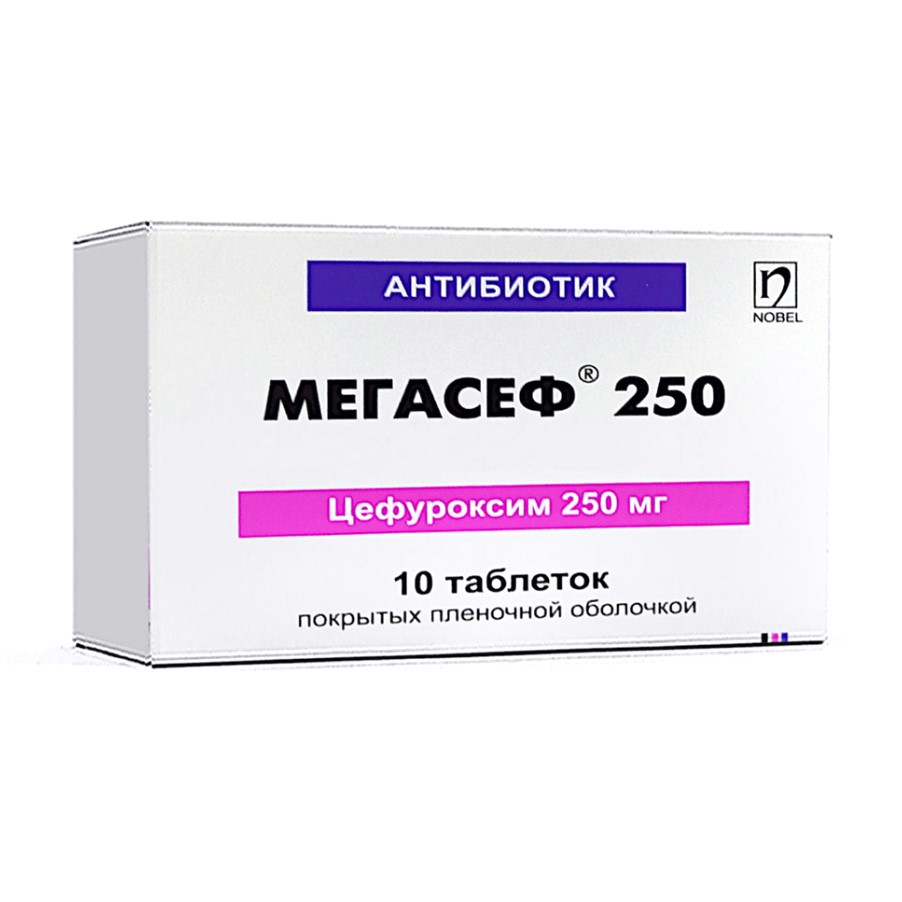 Мегасеф таблетки 250мг N10