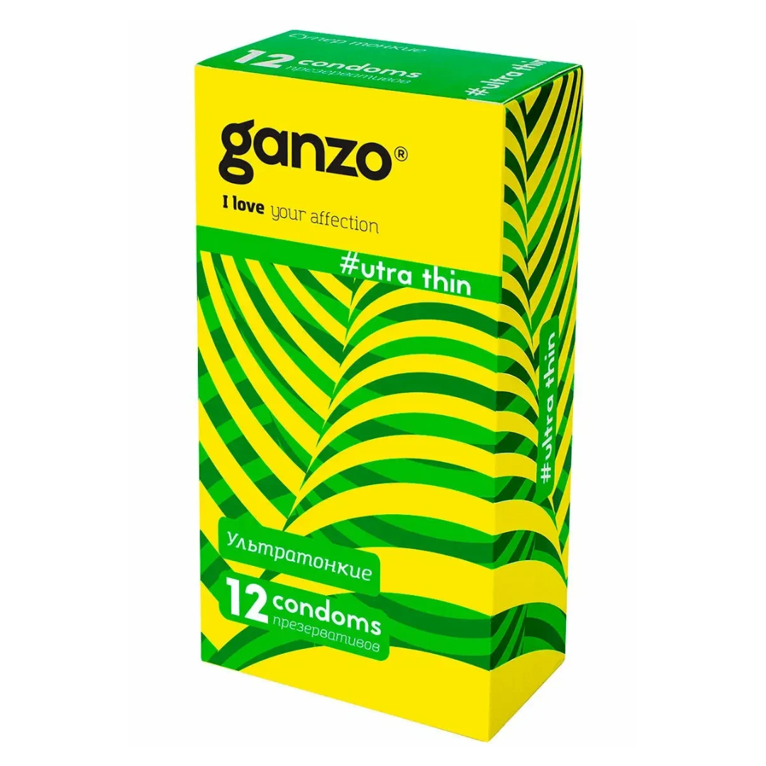 Презервативы ультратонкие Ganzo 12  шт