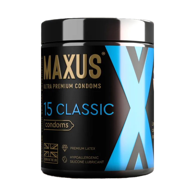 Презервативы классические с кейсом Maxus 15  шт