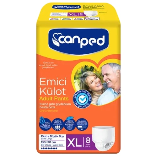 Трусики впитывающие для взрослых XL (130-170см) 8шт Canped 8 шт Трусики впитывающие для взрослых XL (130-170см) 8шт Canped 8 шт