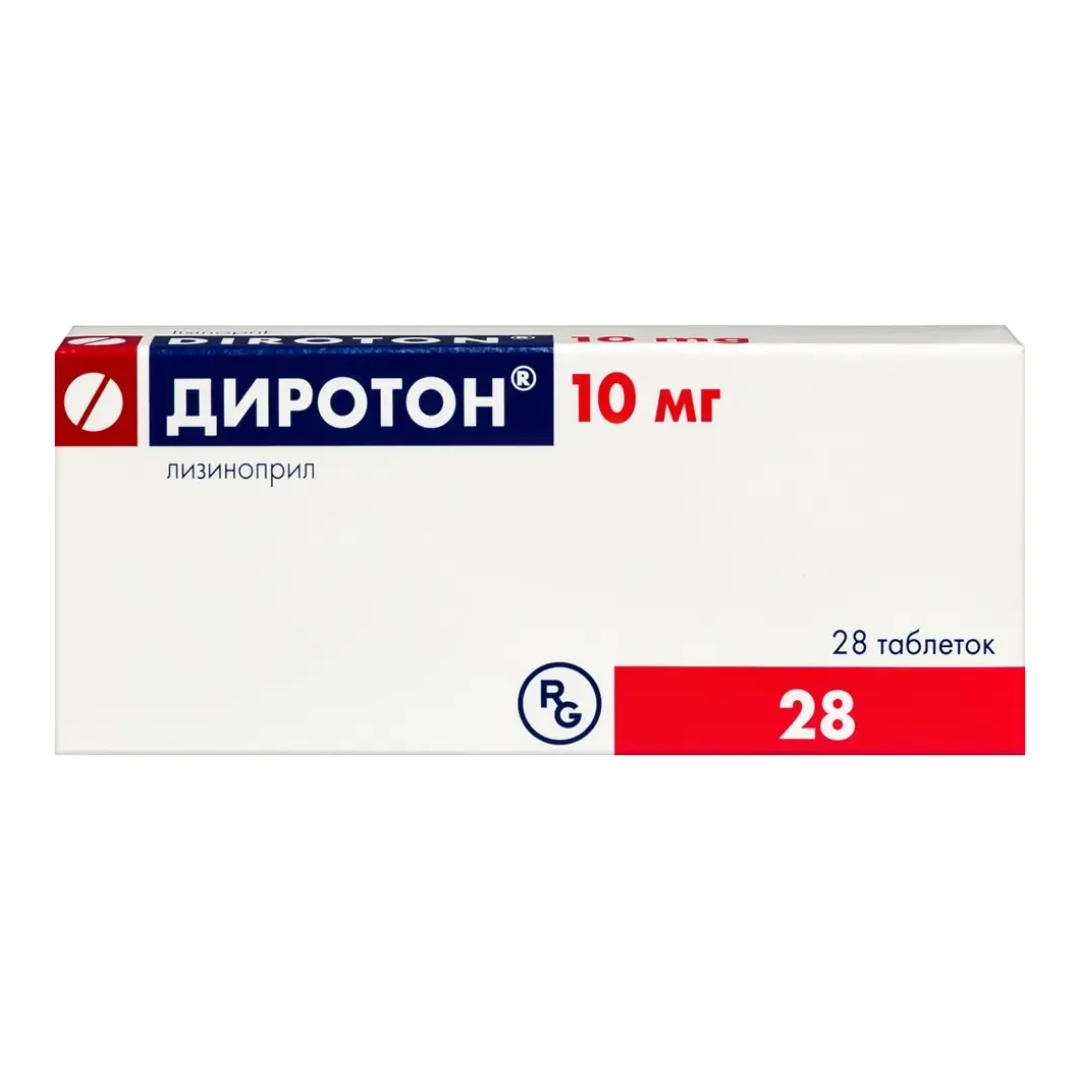 Диротон таблетки 10мг N28