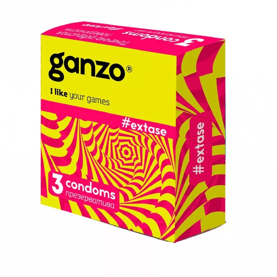 Презервативы Extase точечно-ребристые Ganzo 3  шт