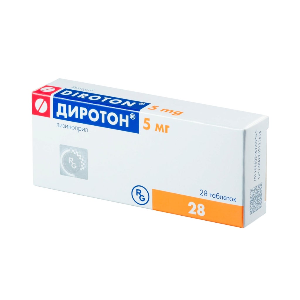 Диротон таб 5мг в блист в уп N14*2