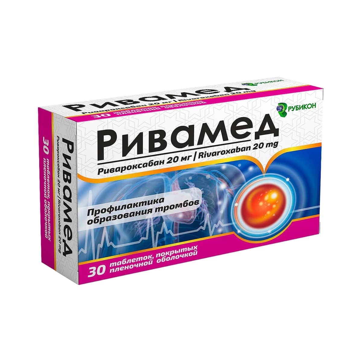 Ривамед таб п/о 15мг в конт яч уп N10*3