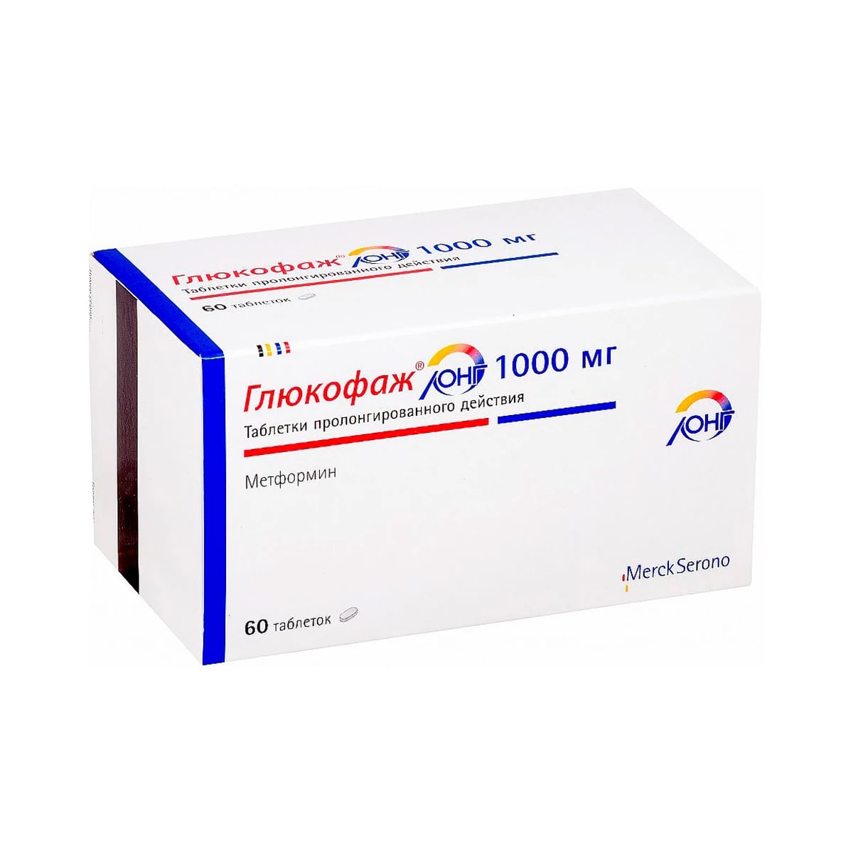 Глюкофаж Лонг таблетки 1000мг N60
