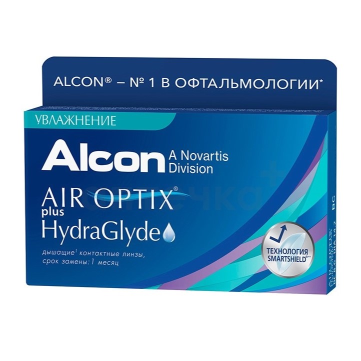 Линзы контактные мягкие  Air Optix plus HydraGlyde -6,50