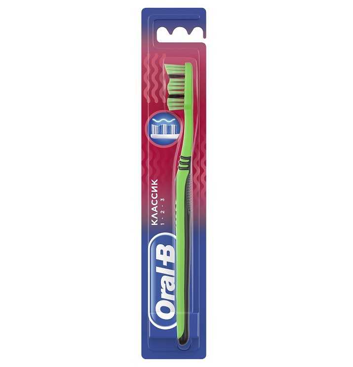Зубная щетка 1-2-3 Классик Oral-B 1  шт
