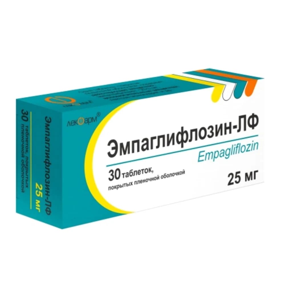 Эмпаглифлозин-ЛФ таблетки 25мг N30