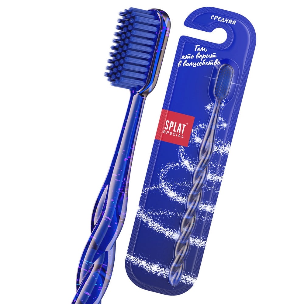 Зубная щётка комплексная Белоснежная улыбка средняя синяя Splat Special 1  шт